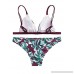 SOLY HUX Fashion Women's Tropical Leaves Printing Push Up Padding Bikini Set Multicolored#2 B07HKLHGS8